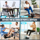 ANCHEER Under Desk Elliptical Machine – Quiet Pedal Exerciser for Seniors, Office & Home, Low-Impact Seated Leg Workout Equipment, Smart LCD Display, Remote Control
