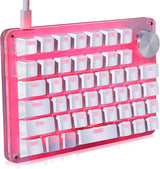 Koolertron One Handed Mechanical Gaming Keyboard, Programmable Keypad,Rotating Knob 45 Keys Blue Backlit/Blue Switches for Windows PC Gamers